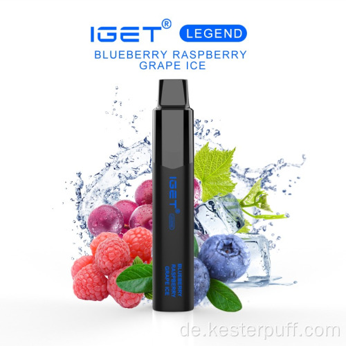 Iget Legende 4000 Puffs Einweg -Vape Vape Blaubeereis